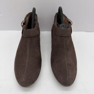 Nina Originals Size 8.5 Brown Suede Ankle Boots Womens Shoes Booties